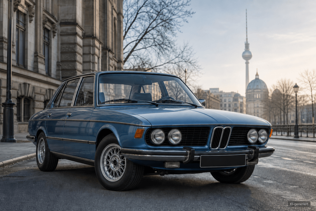 Gepflegter klassischer Oldtimer auf einer Berliner Straße